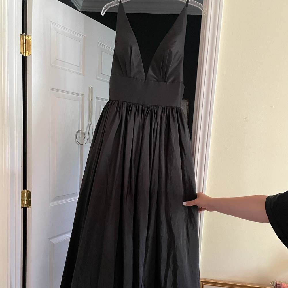 Black Taffeta Evening Gown